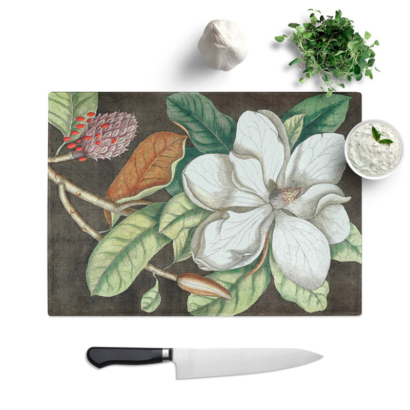 Glass Laurel Magnolia Tree by Mark Catesby Chopping Board, 39 cm W x 28.5 cm L