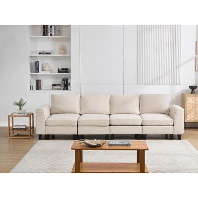 Canapé modulaire modulaire avec table d'appoint pliable / port USB pour appartement