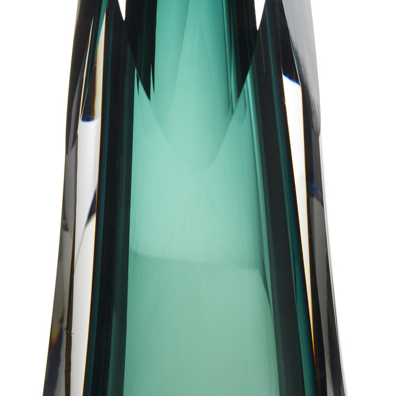 Galatea Glass Table Vase, 12" H x 4.25" W x 3.5" D