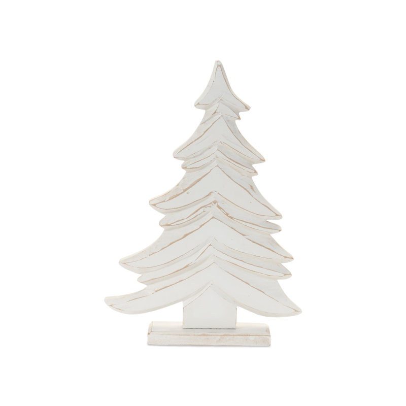 Carved Wood Pine Tree