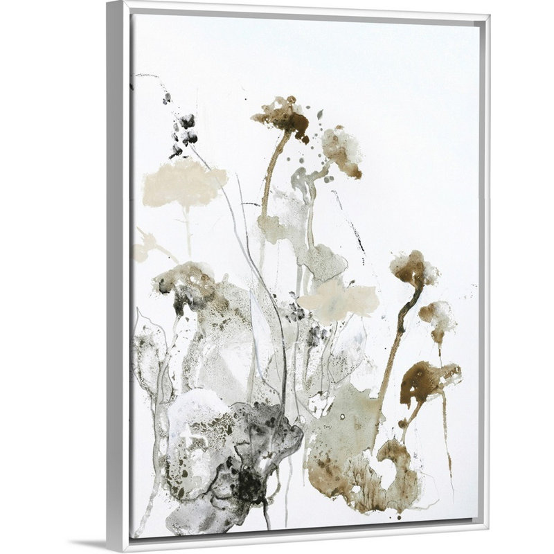 These Days 1 - Painting on Canvas, 26" H x 20" W x 1.75" D, White Framed Canvas