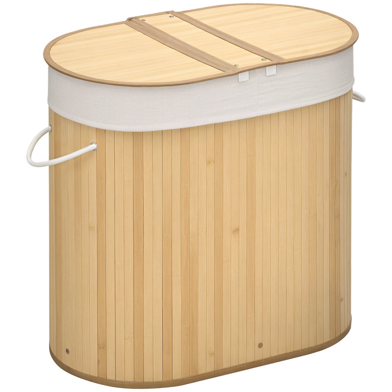Fabric Laundry Sorter with Handles, Natural