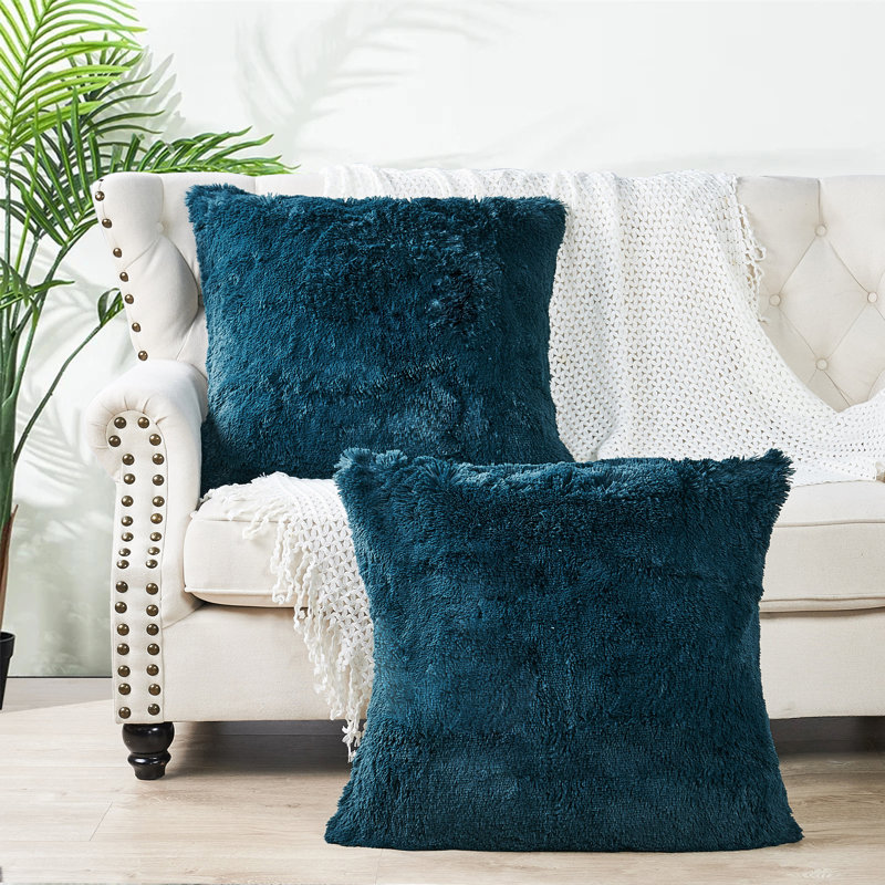 Square Euro Cushion Cover, Teal