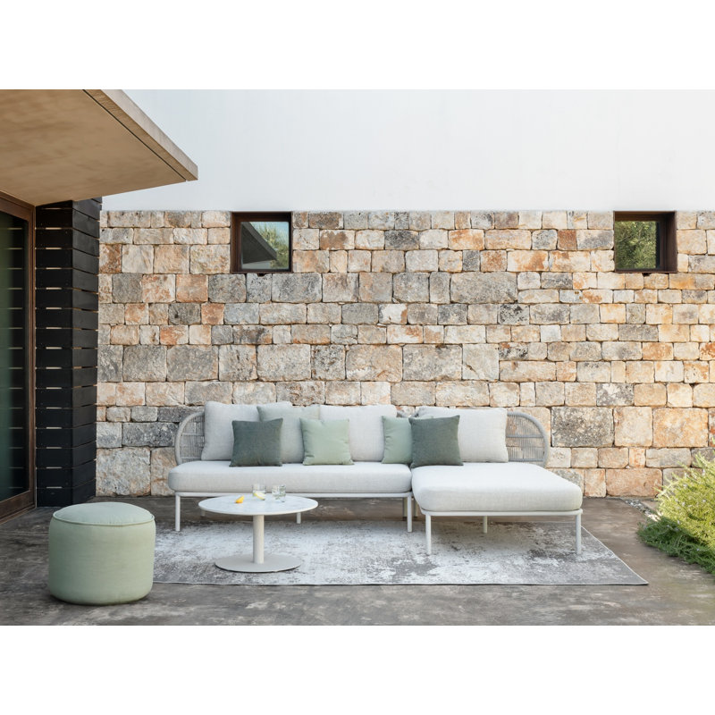 Kodo Modular Chaise Longue Quick Ship Set Almond