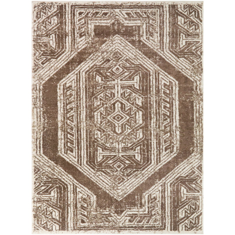 Harada Beige Southwestern Medallion Area Rug, 7'10" x 10'