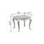 Table basse de style traditionnel en bois avec finition argentée