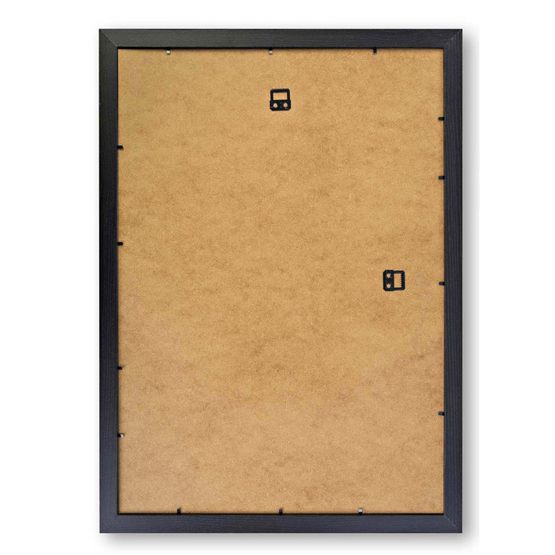 Misty Forest In The Autumn - Single Picture Frame Painting, Black, 62cm H x 87cm W x 2cm D