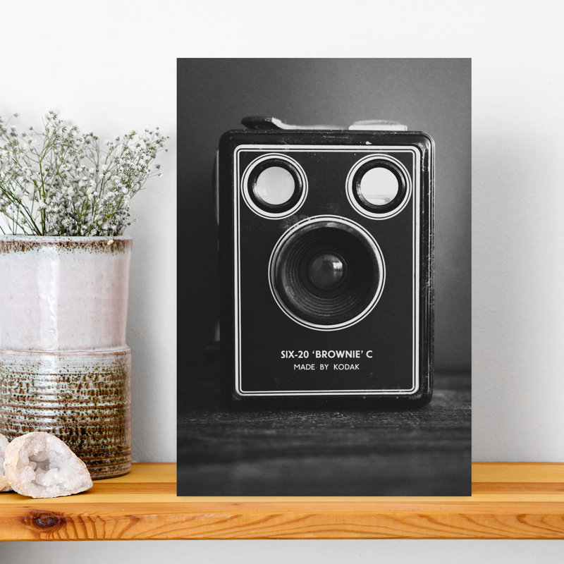 A Kodak Brownie noir et blanc rétro - photographie murale rétro rétro, H 18 po x l 12 po