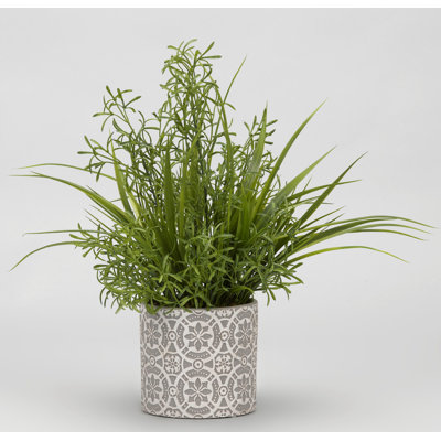 Faux Plant in Ceramic Planter