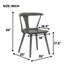 Ensemble de 2 pièces pour chaise de salle à manger rustique moderne de style campagnard au design rétro, facile à assembler-125536958