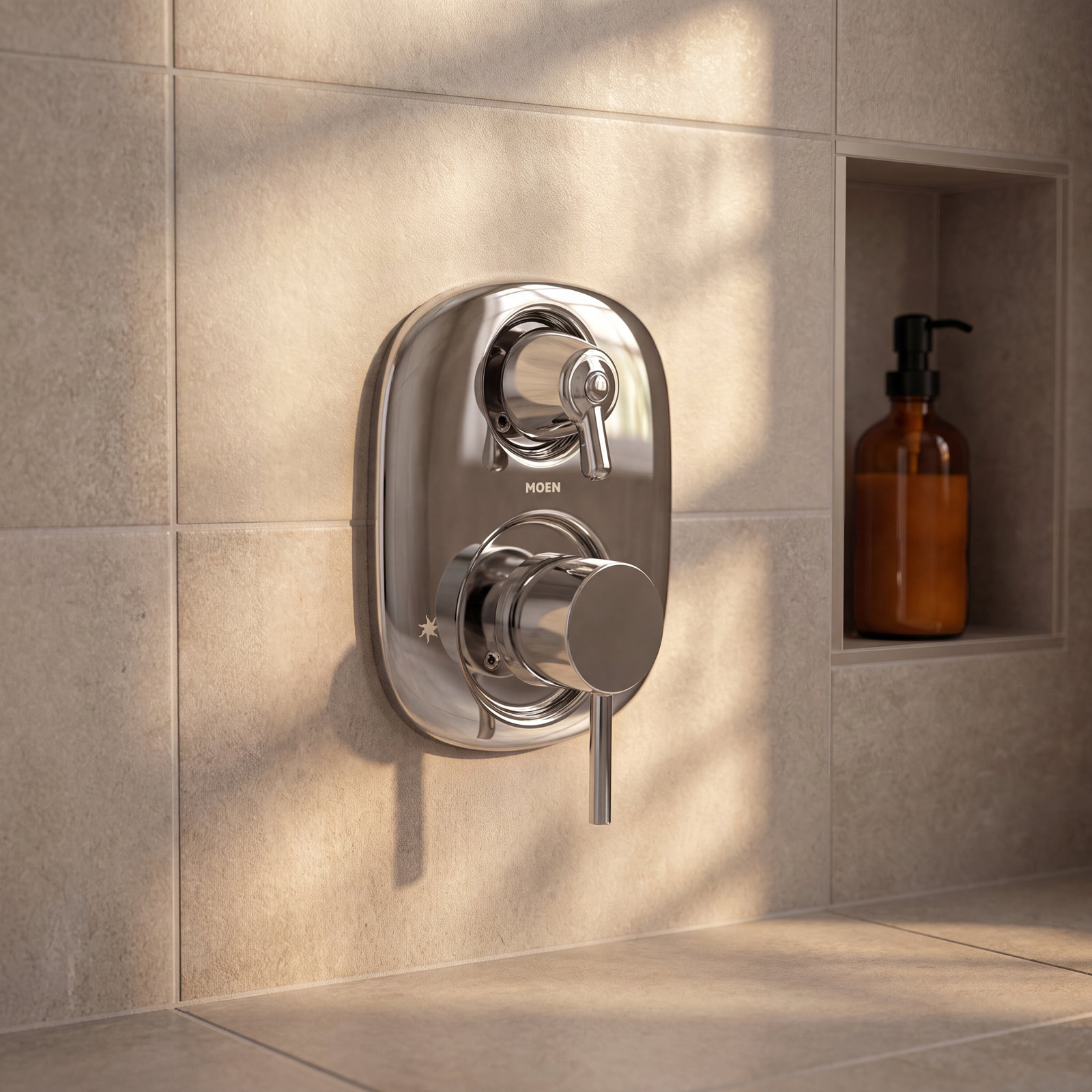 Align 3-Function Thermostatic Shower Valve Trim, Chrome