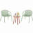 Ensemble de mobilier de patio, ensemble de conversation 3 pièces en résine tressée avec table et 2 chaises en résine, ensemble de conversation pour le jardin-184581755
