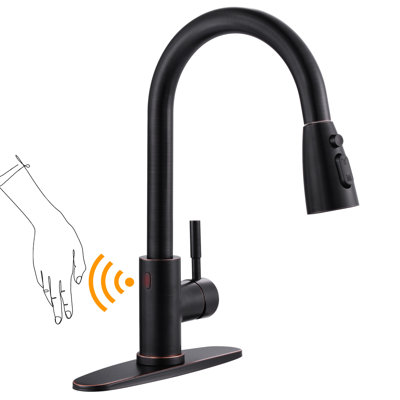 ARCORA Stainless Steel  Single Handle Pull-Down Sprayer Kitchen Faucet Set with Touchless Sensor -  AR7100301B-DC