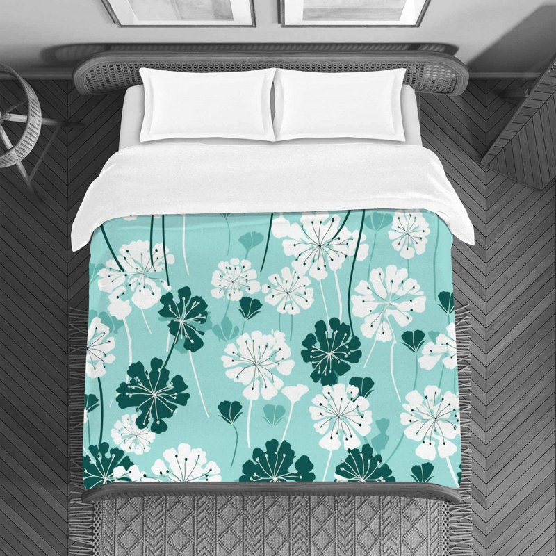 Literie floral, Housse de couette simple