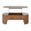 Table basse à plateau relevable de 47,2 po avec compartiment caché, table centrale en bois partiellement assemblée, plateau de table ovale moderne pour le salon (ANCIEN SKU: N724P228921D)-336221673