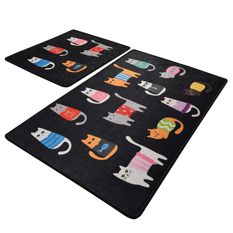 Ensemble de tapis de bain antibactérien (2 pièces), 100% polyester, 19,7 po x 23,6 po et 23,6 po x 39,4 po | Sous-tapis antidérapant, hauteur des poils: 0,4 po | Lavable à la machine, doux et durable, idéal pour la sécurité et le confort de la sall