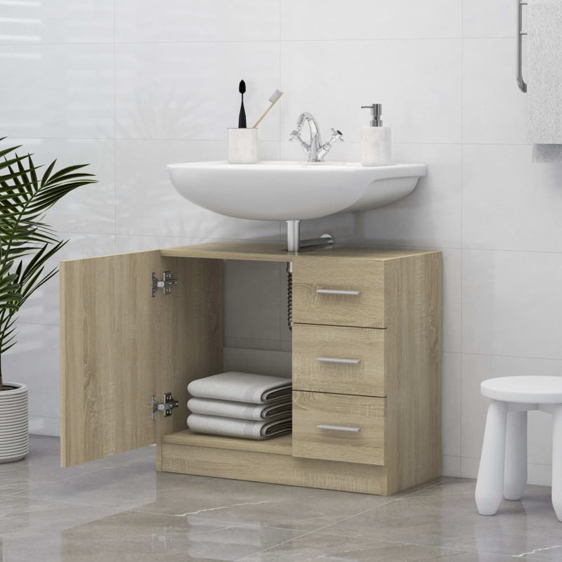 Elioth Freestanding Bathroom Cabinet, Sonoma Oak