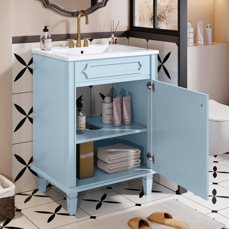 Meuble-lavabo 24 po avec lavabo en céramique