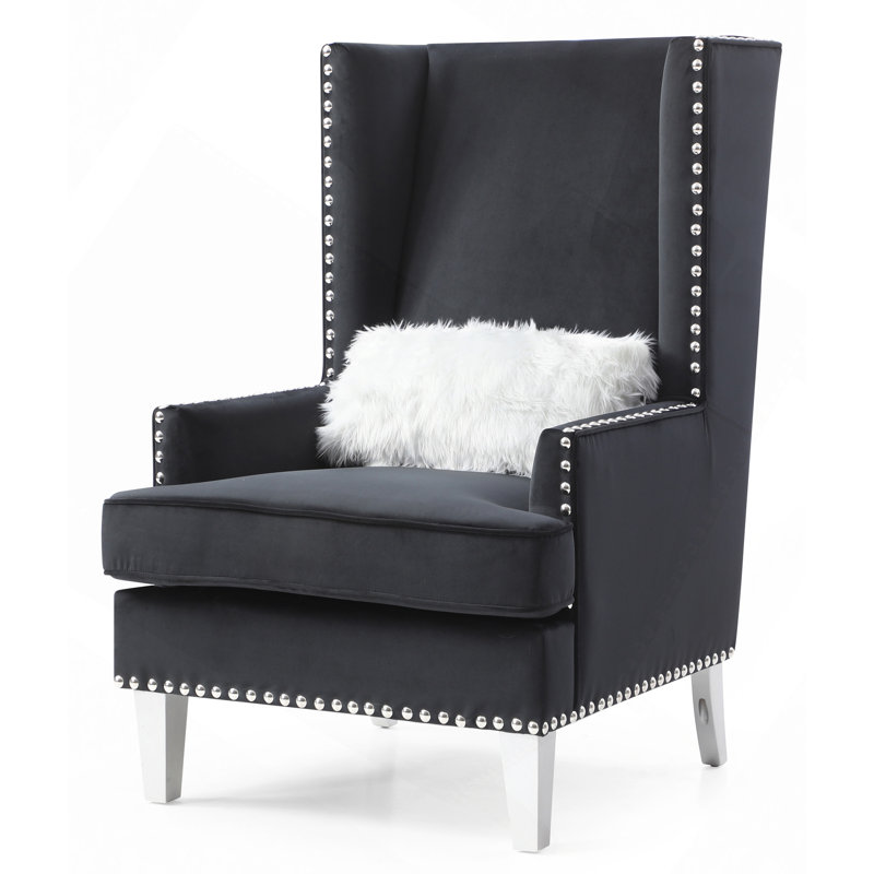 Chaise d'appoint Elegant Traditional, Noir