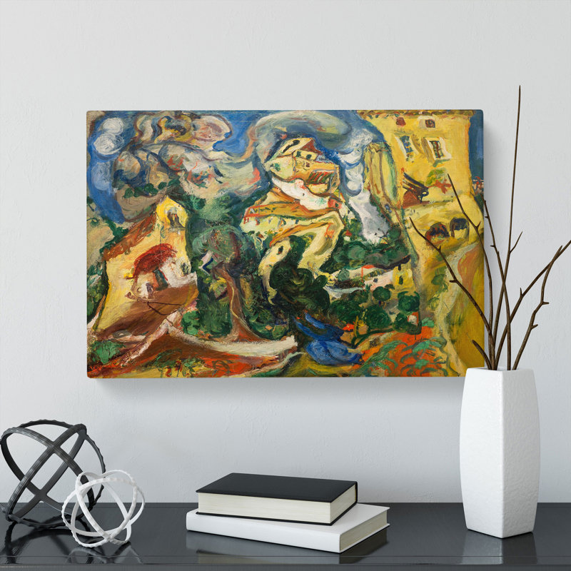 The Village by Chaim Soutine - Wrapped Canvas Painting, 50cm H x 76cm W x 3cm D