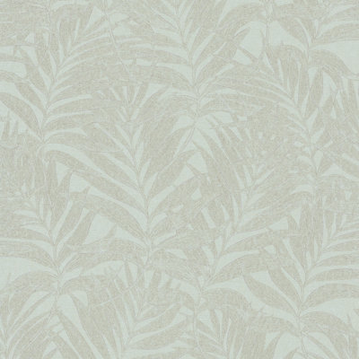 Hotel Botanical Palm Leaf Glitter Design Wallpaper Roll