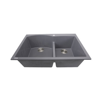 Plymouth 33'' L Double Basin Kitchen Sink