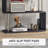 Modern S-Shaped 5 Tier Room Dividing Bookcase Wooden Storage Display Stand Shelf