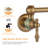 Brass Wall Mount Pot Filler with 2-Aerators and Brass Valve, Double Handle Kitchen Faucet-85051036