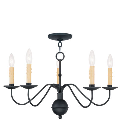 Lustre classique / traditionnel à 5 lumières de style bougie Analysia