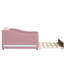 Lit de jour double avec revêtement en molleton rose et lit gigogne roulant - Lit de jour à fonctionnement en douceur, peu encombrant-96575687-96575689