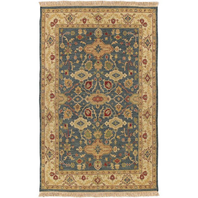 Wool Oriental Area Rug, Rectangle 4' x 6'