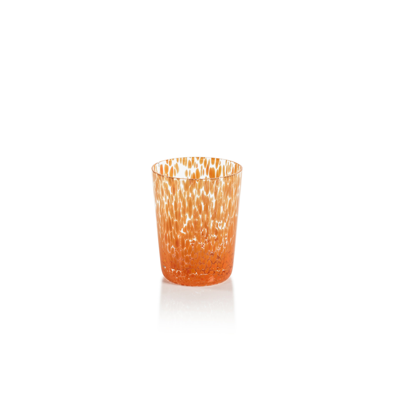 Buck Speckled Glass Tumblers, Set of 6, Orange