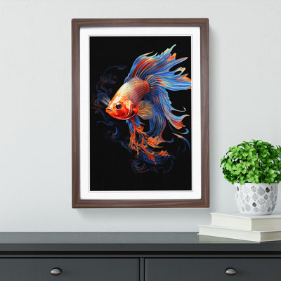Fish Digital No.2 - Framed Print
