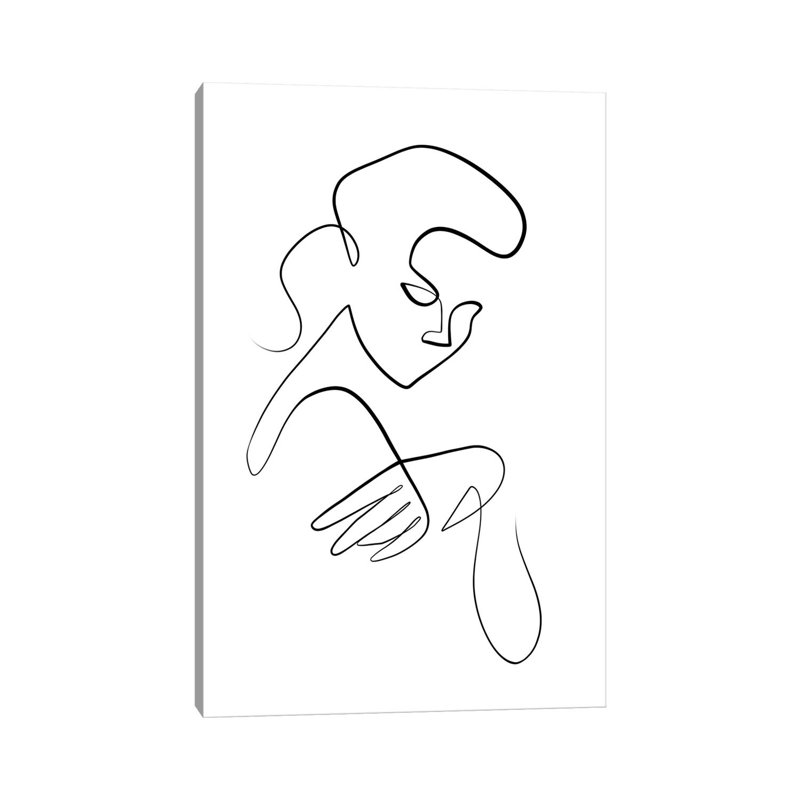 Femme Portrait IV by Dane Khy - Print on Canvas, Wrapped Canvas, 30.48cm H x 20.32cm W x 1.91cm D