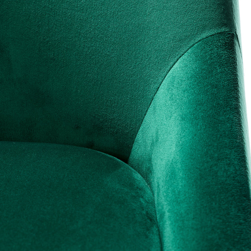 Chaise de travail Westlyn avec velours et double roue, Velours, Brun clair