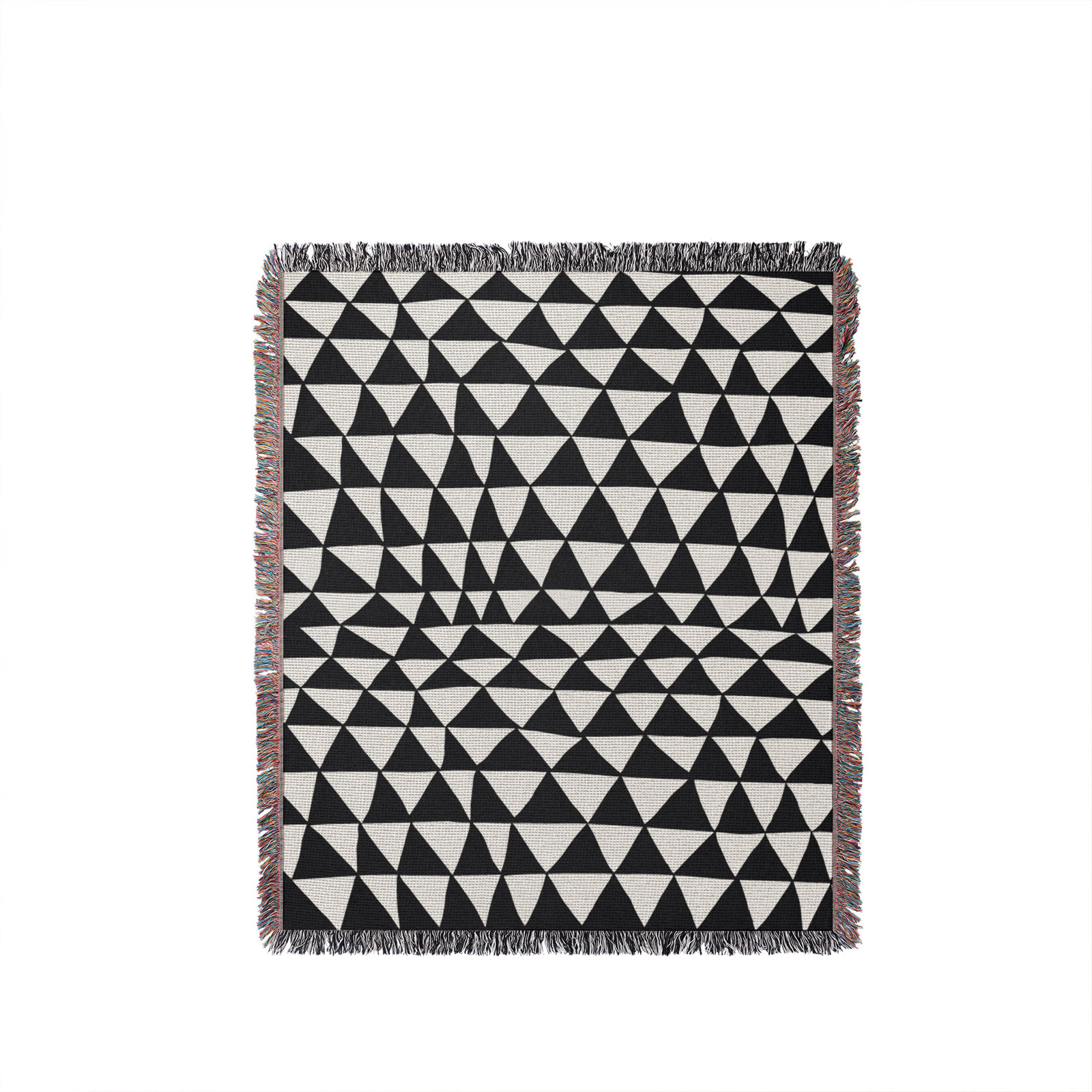 Kelia Cotton Throw Blanket, 50" x 70"  – Full/Double, Black