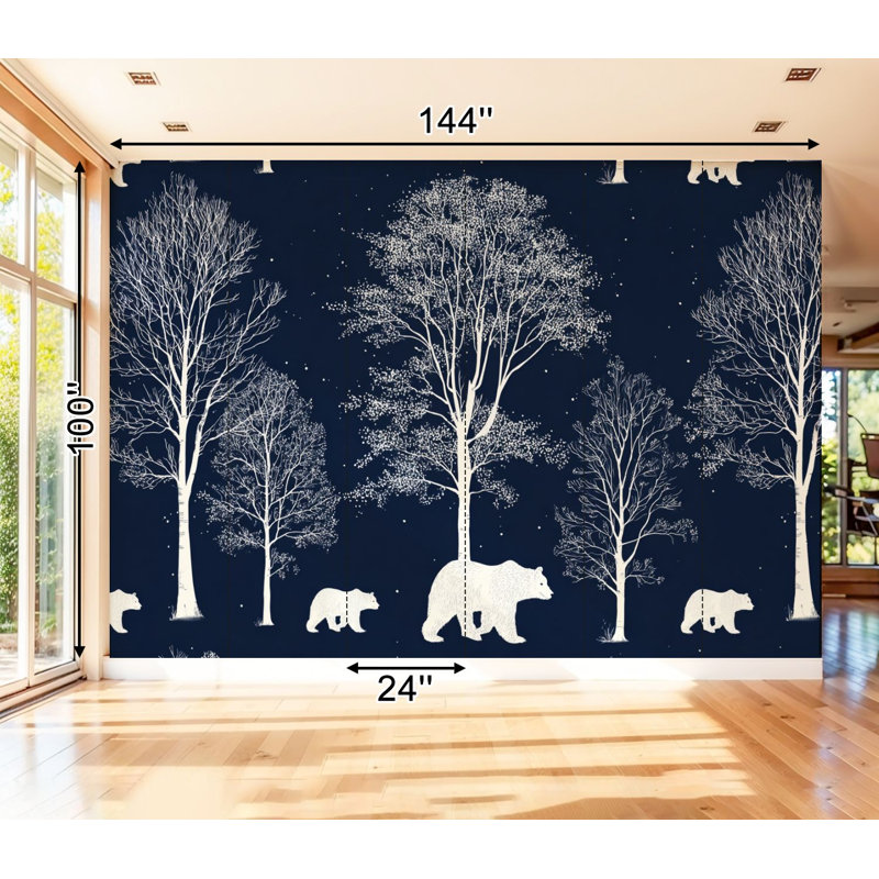 Adhésif mural amovible auto-adhésif et amovible, L 99,6 po x l 144 po