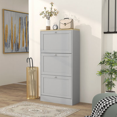 18 Pair Flip Down Shoe Storage