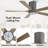 52 In. 5 Solid Wood Blades Flush Mount Indoor Ceiling Fan With Light Kit-565216673