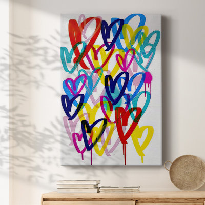 Hearts Aflutter I -Gallery Wrapped Canvas