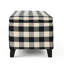 Tissu noir élégant avec rangement - 51 po Long, 17,47 de large, 16,5 de haut pour une solution soignée Profondeur, largeur, hauteur