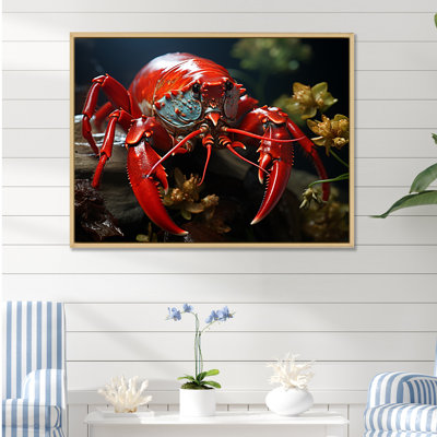 Red Mantis Shrimp Photo Framed On Canvas Print -  Highland Dunes, 7E6749ACBD134181AA1E7CFCF47EEFCE