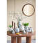Miroir mural rond 28,3 x 28,3 po avec cadre en bois de pin texturé, finition brun chaud
