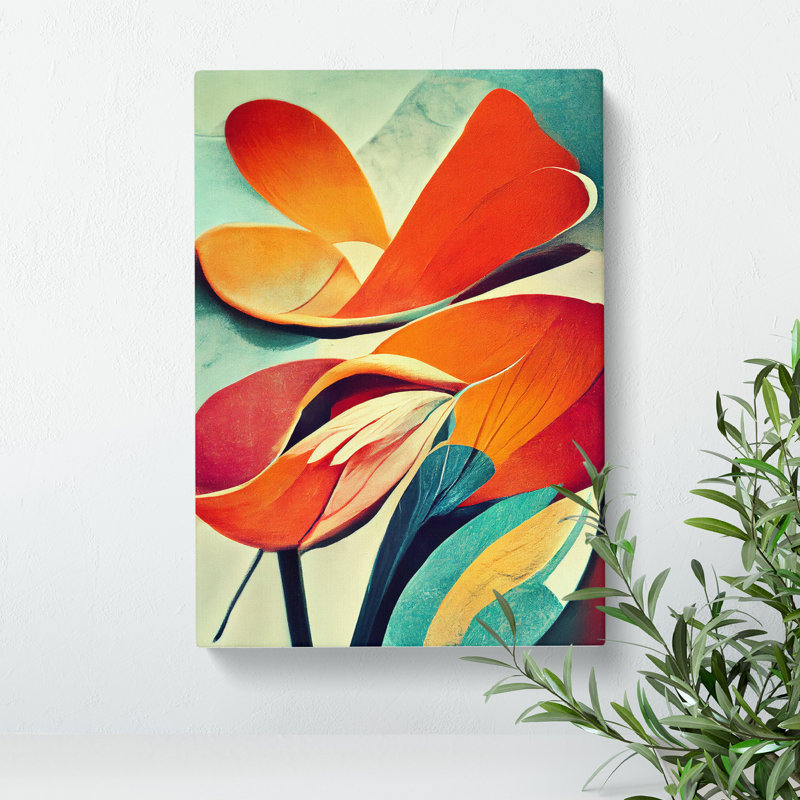 Flowers Abstract No.2 - Wrapped Canvas Print, 50cm H x 35cm W x 3cm D