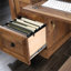 Bureau d'ordinateur en bois rétro L