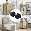 Vidaxl End Caps Black PP Hardware Tube Covers Furniture Accessories Square