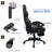 RAYS Reclining Ergonomic Faux Leather Swiveling PC & Racing Game Chair with Footrest-41302462