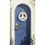 Handmade Hand Felted Wool Wreath - Peace Symbol - 14"-1252880026