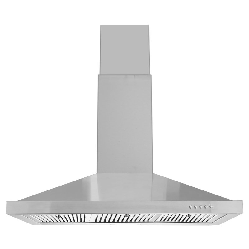 Hotte murale convertible 36 pouces 450 CFM en argent