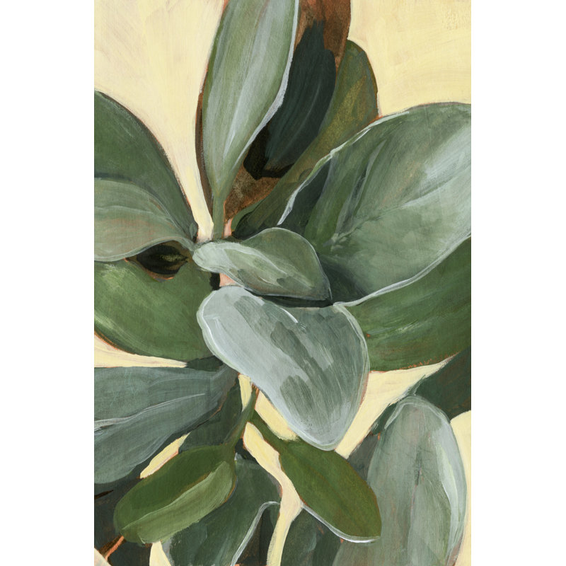 «Plant Study I» par Annie Warren - peinture sur toile tendue, H 18 po x l 12 po